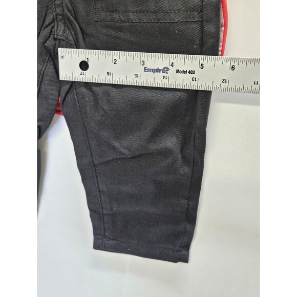 DKNY Size 12M Set Of 3, Red Vest/ Black Pants/ Red Plaid Button Up Long Sleeve - Picture 10 of 12